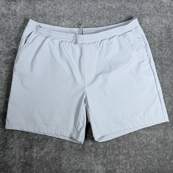 FLX Shorts Mens XL Gray Everyday 4-Way Stretch Pockets Water Repellent Midweight - Picture 1 of 8